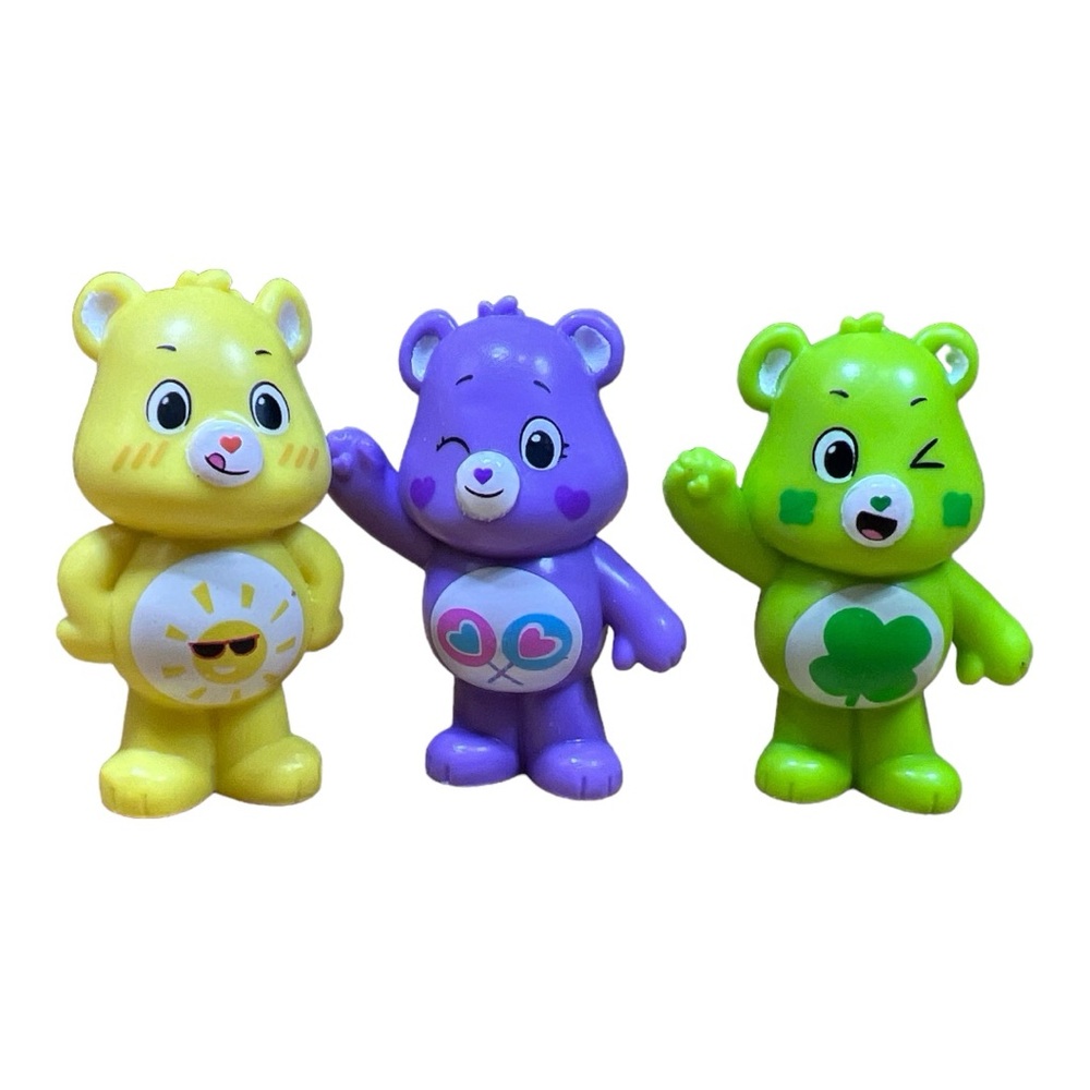 Lot of 3 Care Bears Action Figure Cake Toppers